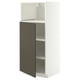 METOD High cabinet f built-in appliances, white/Havstorp brown-beige, 60x60x140 cm