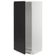 Modern black and white METOD kitchen cabinet with matte finish and adjustable shelves.