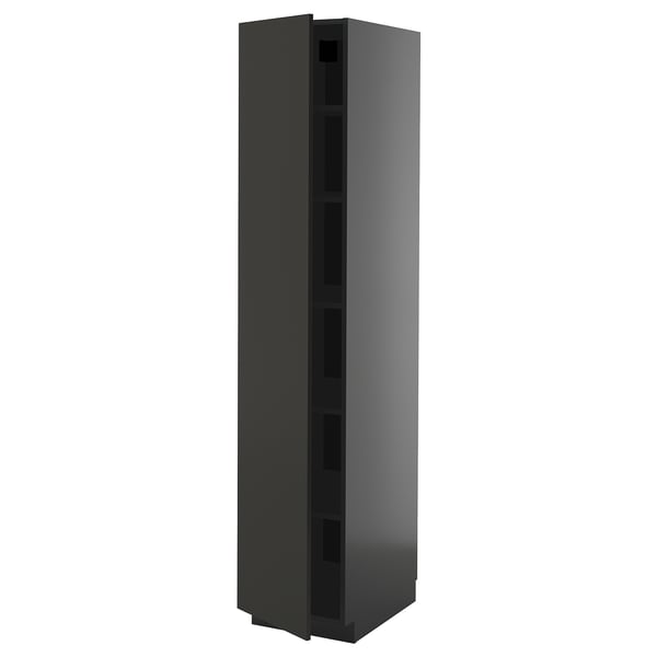METOD kitchen cabinet, matt black, rectangular, modern design.