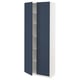 A tall white cabinet with blue doors, part of the ikea METOD kitchen system. Adjustable shelves and a sleek, modern design.