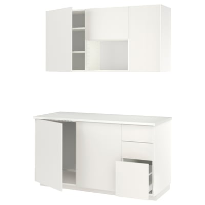 METOD Kitchen, white/Veddinge white, 170x60x227 cm