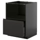 METOD / KNIVSHULT Base cabinet f built-in appliances, black-grey/Upplöv matt anthracite, 60x60 cm