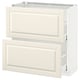 METOD / MAXIMERA Base cabinet with 2 drawers, white/Bodbyn off-white, 80x37 cm