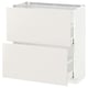 METOD / MAXIMERA Base cabinet with 2 drawers, white/Veddinge white, 80x37 cm