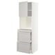 METOD kitchen unit with grey drawer fronts and cabinet.