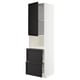 METOD kitchen cabinet with black drawers, beveled edges, shelf, traditional charm.