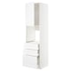 White METOD kitchen unit with drawers and shelves.