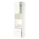METOD / MAXIMERA High cabinet f built-in appliances, white/Aspudden matt white, 60x60x240 cm
