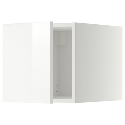 Modern white kitchen cabinet from ikea in glossy finish with sleek design.