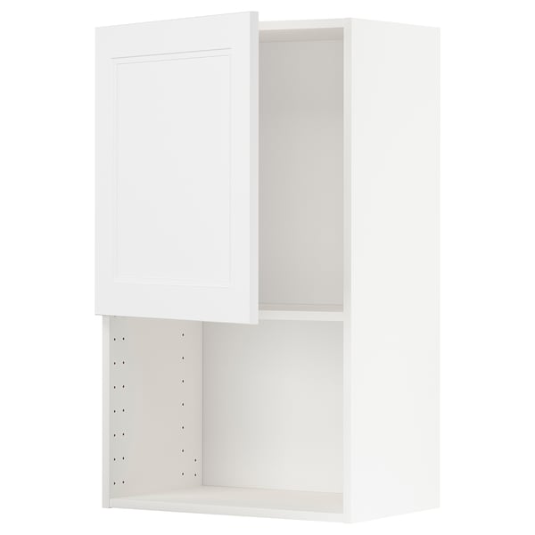 White METOD kitchen cabinet with adjustable shelf.
