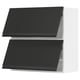 Modern black matte kitchen cabinets with clean lines.