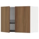 Modern kitchen cabinet: METOD. Walnut colored, wooden texture. Two doors, adjustable shelf inside, dish drainer.