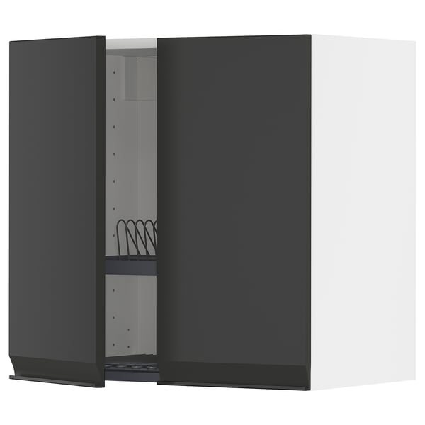 METOD black modern square kitchen cabinet