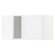White METOD wall kitchen unit with cabinet, brushed steel handle.