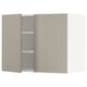 Beige METOD kitchen cabinet, rectangular, soft-close hinge, light wood grain texture.