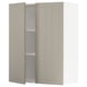 Ikea METOD: beige kitchen cabinet, wall-mount, two doors, vertical rectangular shape, simple design, sturdy.