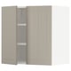 METOD kitchen cabinet in beige with two doors, one adjustable shelf, and particleboard construction.