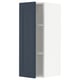 METOD wall cabinet, blue axstad doors, white interior.