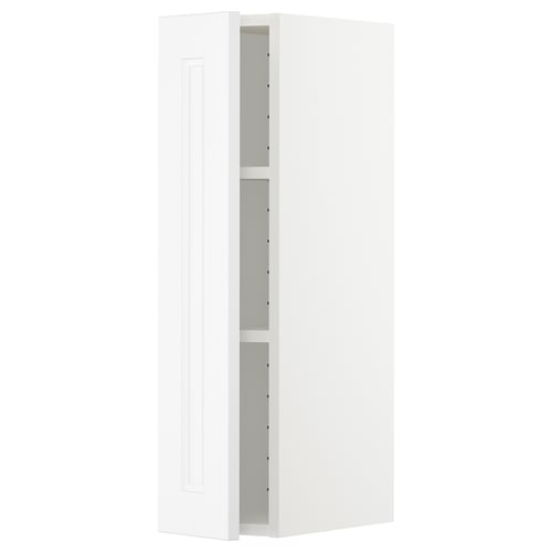 White METOD cabinet, modern kitchen storage, rectangular shape, sleek design, white finish.