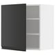 METOD kitchen cabinet, modern black, square shape, white interior.