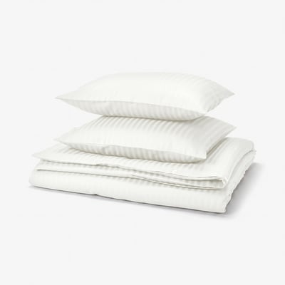NATTJASMIN Duvet cover and 2 pillowcases, white, 240x220/50x60 cm
