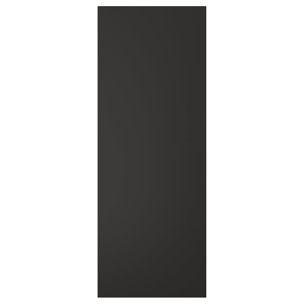 Black rectangular NICKEBO panel, sleek and modern, crafted from recycled materials.