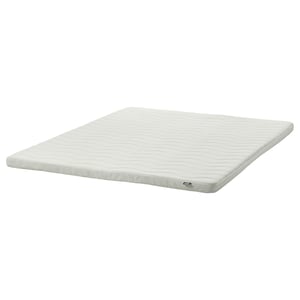 NORRSELE: white, rectangular, soft mattress topper with foam for comfort.
