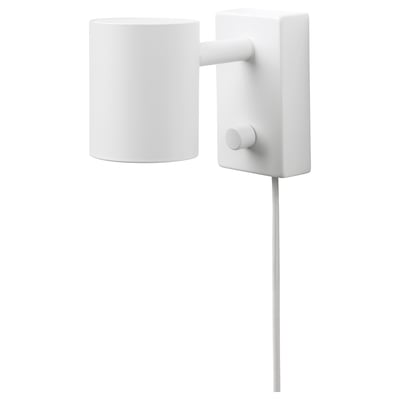 Adjustable wall lamp with shade and dimmer, minimalist.
