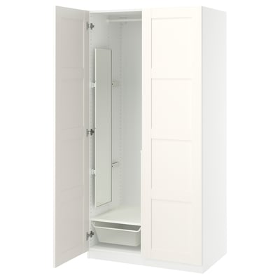 PAX / BERGSBO Wardrobe combination, white/white, 100x60x201 cm