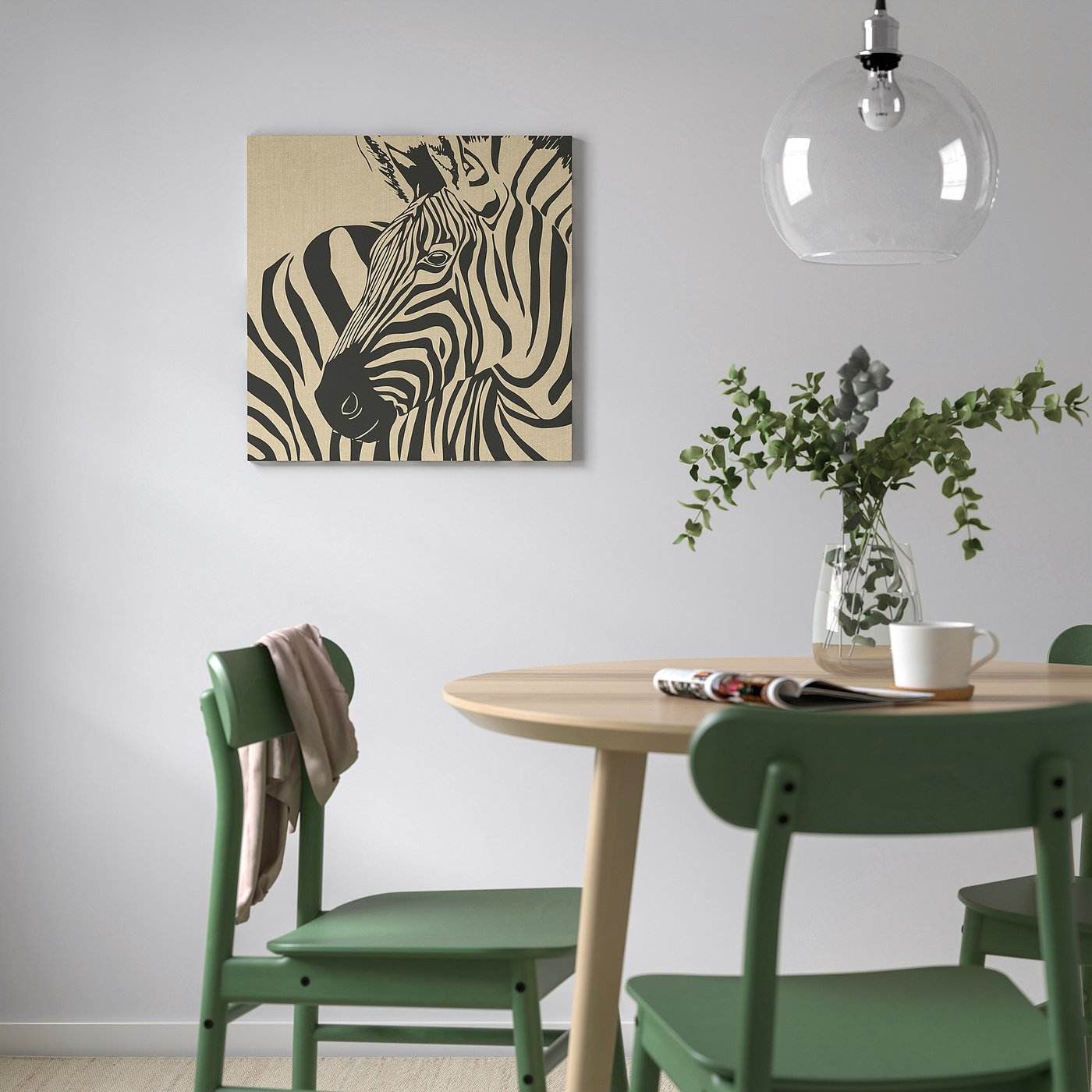 PJÄTTERYD picture, rustic zebra, 56x56 cm - IKEA Finland