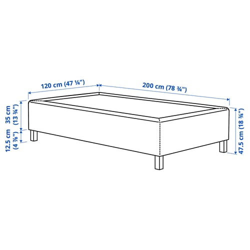 Illustration with measurements for the product: RÅHOLMAR.