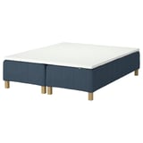 RÅHOLMAR Pocket spring mattress bse, 5 zones, incl leg and mattress pad firm/Kilanda dark blue Nordberget, 160x200 cm