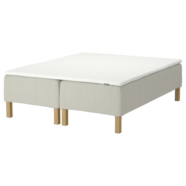 RÅHOLMAR bed base - foam & pocket springs, clean lines.