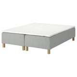 RÅHOLMAR Pocket spring mattress bse, 5 zones, incl leg and mattress pad firm/Tibbleby beige/grey Nisseholm, 160x200 cm