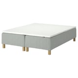 RÅHOLMAR Pocket spring mattress bse, 5 zones, incl leg and mattress pad firm/Tibbleby beige/grey Nordberget, 180x200 cm