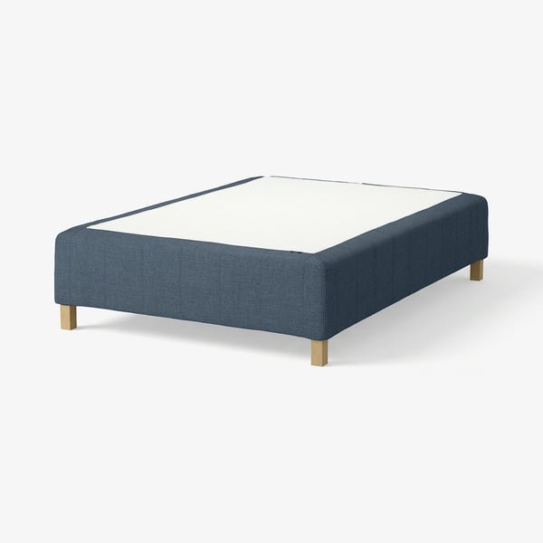 RÅHOLMAR Pocket spring mattress bse, 5 zones, incl leg firm/Kilanda dark blue, 140x200 cm