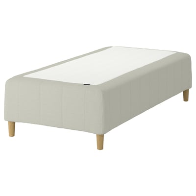 RÅHOLMAR Pocket spring mattress bse, 5 zones, incl leg firm/Knisa light beige, 120x200 cm