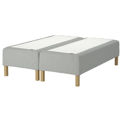 RÅHOLMAR Pocket spring mattress bse, 5 zones, incl leg firm/Tibbleby beige/grey, 180x200 cm