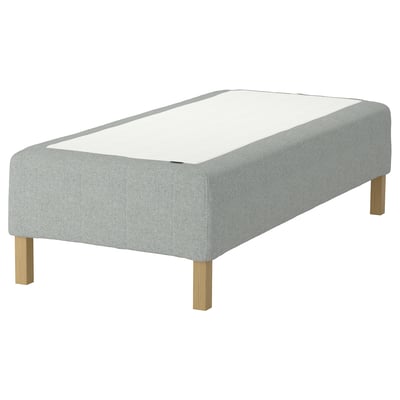 RÅHOLMAR Pocket spring mattress bse, 5 zones, incl leg firm/Tibbleby beige/grey, 90x200 cm