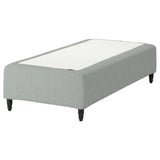 RÅHOLMAR Pocket spring mattress bse, 5 zones, incl leg firm/Tibbleby beige/grey, 90x200 cm