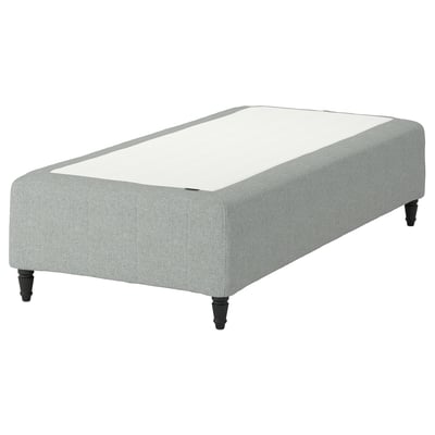 RÅHOLMAR Pocket spring mattress bse, 5 zones, incl leg firm/Tibbleby beige/grey, 90x200 cm
