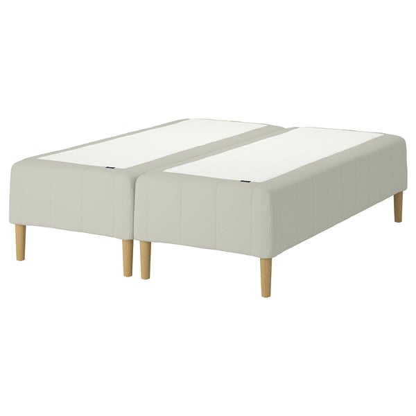 RÅHOLMAR Pocket spring mattress bse, 5 zones, incl leg medium firm/Knisa light beige, 180x200 cm
