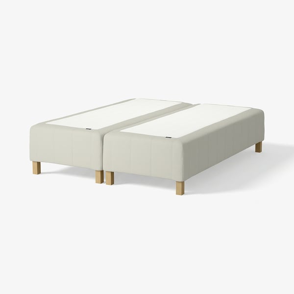 RÅHOLMAR Pocket spring mattress bse, 5 zones, incl leg medium firm/Knisa light beige, 180x200 cm