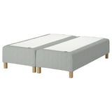 RÅHOLMAR Pocket spring mattress bse, 5 zones, incl leg medium firm/Tibbleby beige/grey, 180x200 cm