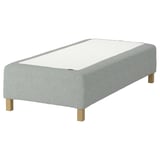 RÅHOLMAR Pocket spring mattress bse, 5 zones, incl leg medium firm/Tibbleby beige/grey, 90x200 cm