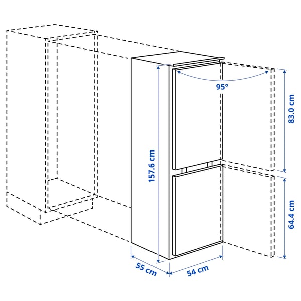 Illustration with measurements for the product: RÅKALL.