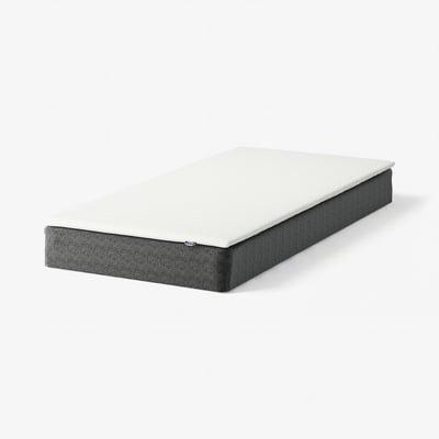 RANDÅSEN Bonnell spring mattress base, incl mattress pad medium firm/Bremanger grey Näsfjället, 90x200 cm