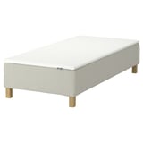 RENFJÄLLET Pocket spring mattress base, incl leg and mattress pad firm/Knisa light beige Näsfjället, 80x200 cm