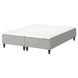 RENFJÄLLET Pocket spring mattress base, incl leg and mattress pad firm/Tibbleby beige/grey Näsfjället, 180x200 cm