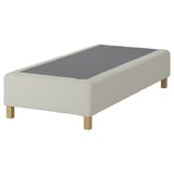 RENFJÄLLET Pocket spring mattress base, incl leg firm/Knisa light beige, 80x200 cm
